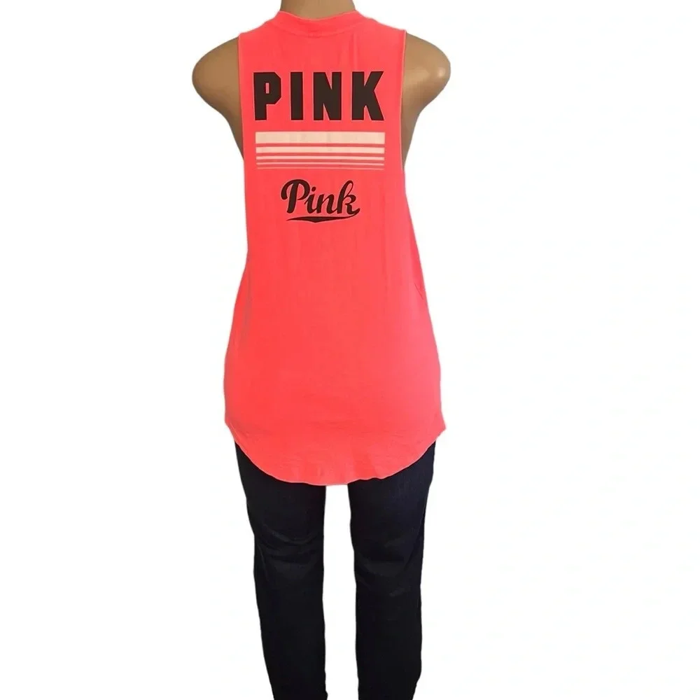 Pink Victorias Secret Pink Sleeveless Tank Top - Picture 4 of 7